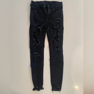 American Eagle - hi rise jeggings - Black - size 2